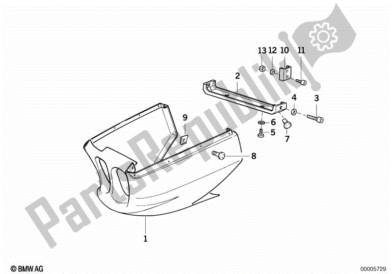 Todas las partes para Spoiler Del Motor de BMW K 1100 RS 89V2 1992 - 1996