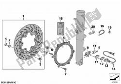 Front wheel brake, ABS