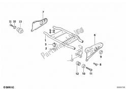 Mounting parts for footpeg system