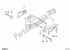 Mounting parts for footpeg system