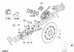 Rear wheel brake, ABS