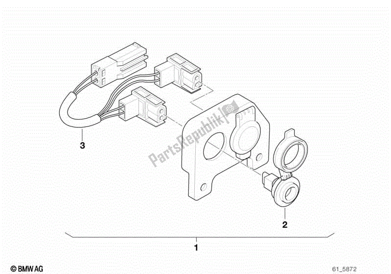 Todas las partes para Kit De Reequipamiento, Enchufe de BMW K 1100 RS 89V2 1992 - 1996