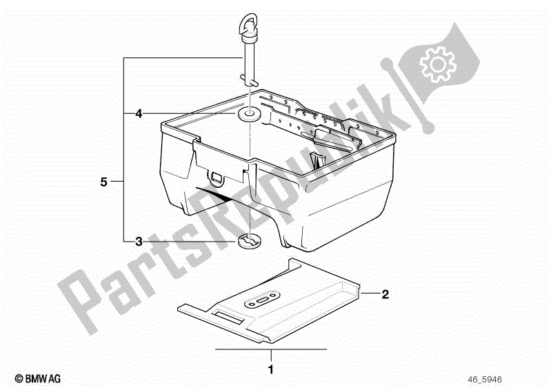 Todas las partes para Topcase 22 L Piezas De Montaje de BMW K 1100 RS 89V2 1992 - 1996