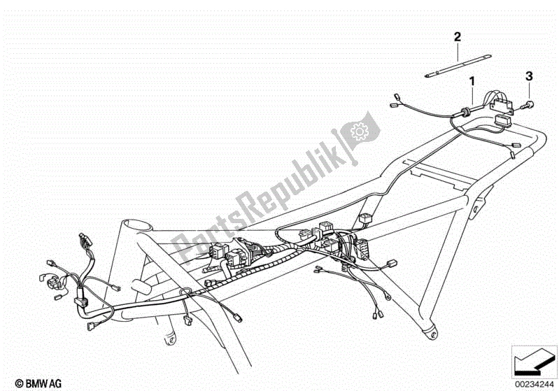 Todas las partes para Luz Trasera Del Arnés De Cableado de BMW K 1100 RS 89V2 1992 - 1996