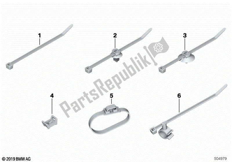 Alle onderdelen voor de Kabelbinder, Kabelbinder Met Beugel van de BMW K 1200 GT 41 2002 - 2004