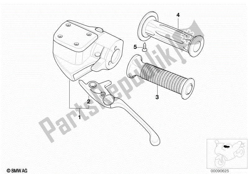 Alle onderdelen voor de Koppelingsbediening van de BMW K 1200 GT 41 2002 - 2004