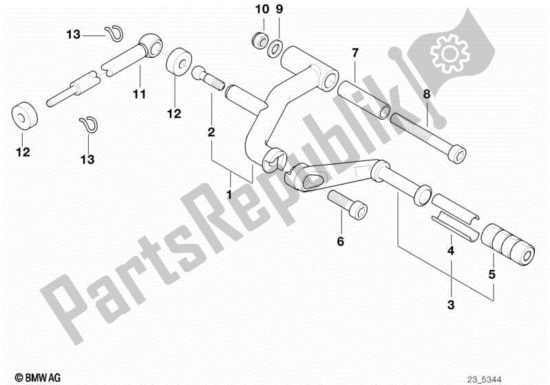 Alle onderdelen voor de Externe Versnellingspook Onderdelen / Schakelhendel van de BMW K 1200 GT 41 2002 - 2004
