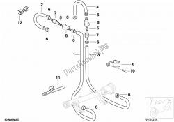 Fuel pipe and mounting parts