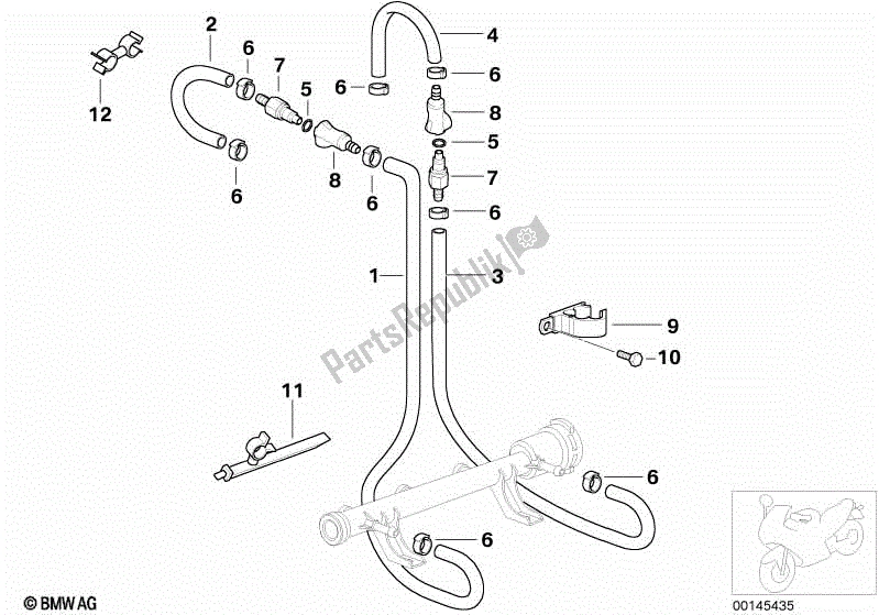 Toutes les pièces pour le Tuyau De Carburant Et Pièces De Montage du BMW K 1200 GT 41 2002 - 2004