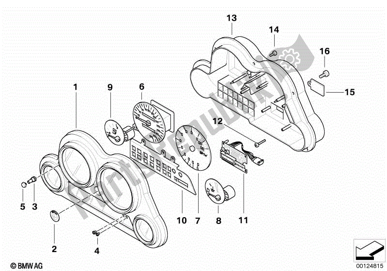 Todas las partes para Instrumentos Combinados-componentes Individuales de BMW K 1200 GT 41 2002 - 2004