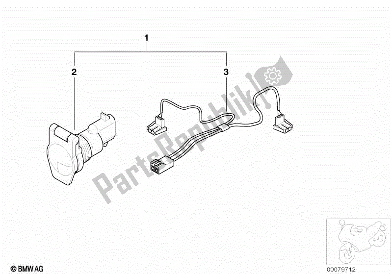 Alle onderdelen voor de Uitbreidingsset, Stopcontact van de BMW K 1200 GT 41 2002 - 2004