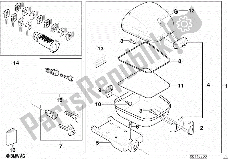 Alle onderdelen voor de Hoofdzaak van de BMW K 1200 GT 41 2002 - 2004