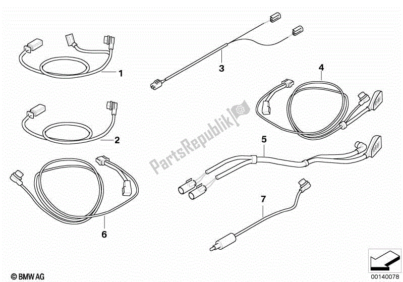 Todas las partes para Connect. Cable Para Sistema De Navegación de BMW K 1200 GT 44 2006 - 2008