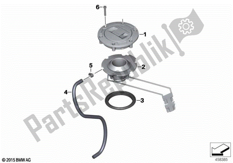 Todas las partes para Tapón Del Depósito De Combustible de BMW K 1200 GT 44 2006 - 2008