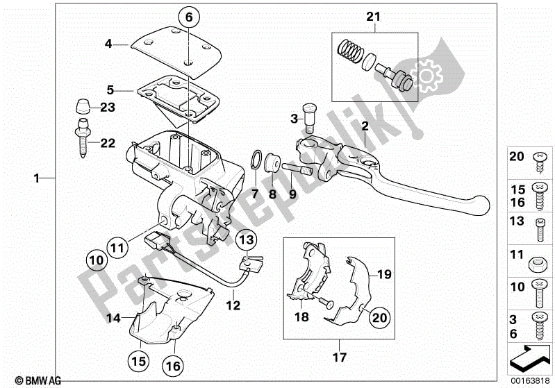 Todas las partes para Palanca De Freno De Mano de BMW K 1200 GT 44 2006 - 2008