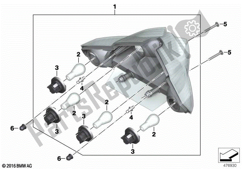 Todas las partes para Luz Trasera de BMW K 1200 GT 44 2006 - 2008