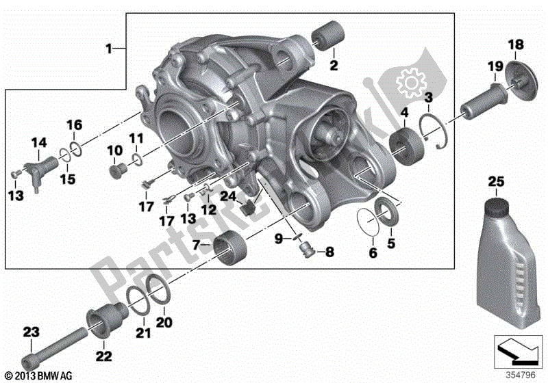 Todas las partes para Caja De Cambios De ángulo Recto Integral Abs Gen. 2 de BMW K 1200 GT 44 2006 - 2008