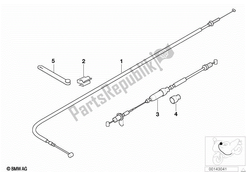 Todas las partes para Cables Bowden de BMW K 1200 LT  89V3 1998 - 2004