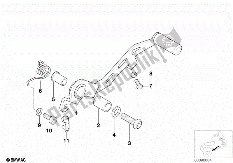 Toutes les pièces pour le Pédale De Frein du BMW K 1200 LT  89V3 1998 - 2004