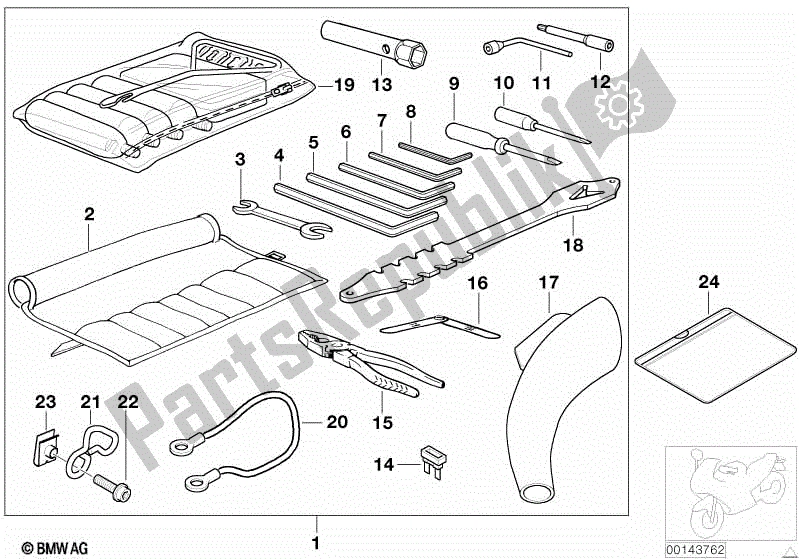 Toutes les pièces pour le Outil De Voiture du BMW K 1200 LT  89V3 1998 - 2004