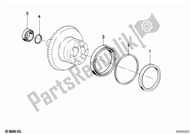 Toutes les pièces pour le Couronne Et Bagues D'espacement du BMW K 1200 LT  89V3 1998 - 2004