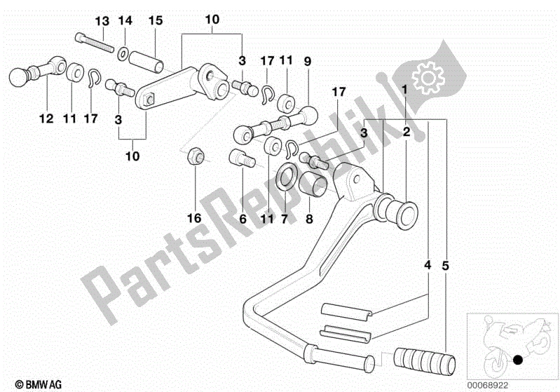 Toutes les pièces pour le Pièces De Changement De Vitesse Externes / Levier De Changement De Vitesse du BMW K 1200 LT  89V3 1998 - 2004