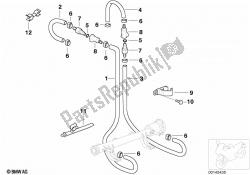 Fuel pipe and mounting parts