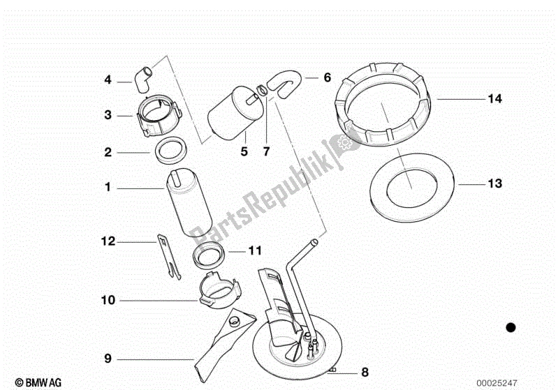 All parts for the Fuel Pump/fuel Filter of the BMW K 1200 LT  89V3 1998 - 2004