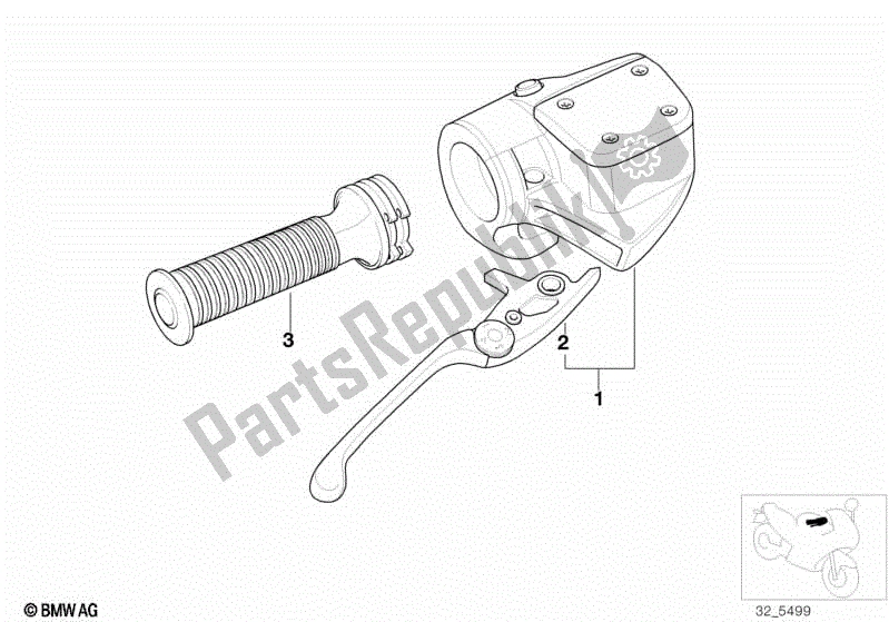 Toutes les pièces pour le Levier De Frein à Main du BMW K 1200 LT  89V3 1998 - 2004