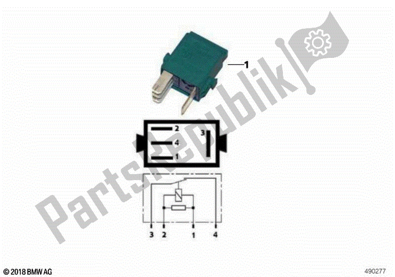 Toutes les pièces pour le Mini Relais, Ouvre-porte, Vert du BMW K 1200 LT  89V3 1998 - 2004