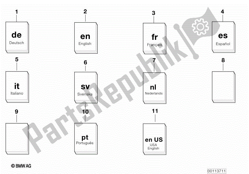 Todas las partes para Manual Del Propietario de BMW K 1200 LT  89V3 1998 - 2004