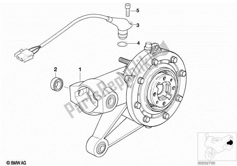 Toutes les pièces pour le Essieu Arrière du BMW K 1200 LT  89V3 1998 - 2004