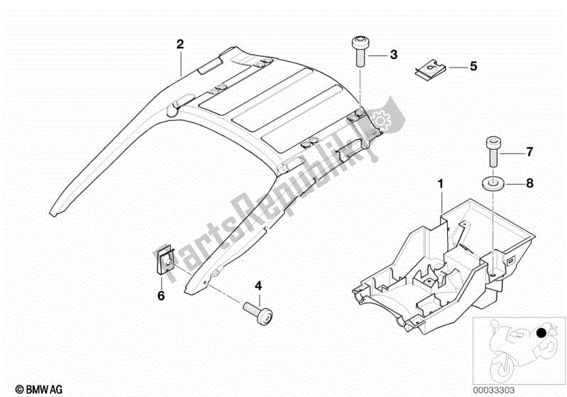 Toutes les pièces pour le Partie Support Arrière du BMW K 1200 LT  89V3 1998 - 2004