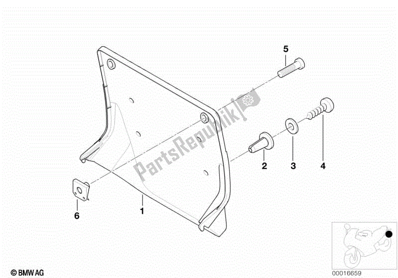 Toutes les pièces pour le Montage De La Plaque D'immatriculation du BMW K 1200 LT  89V3 1998 - 2004