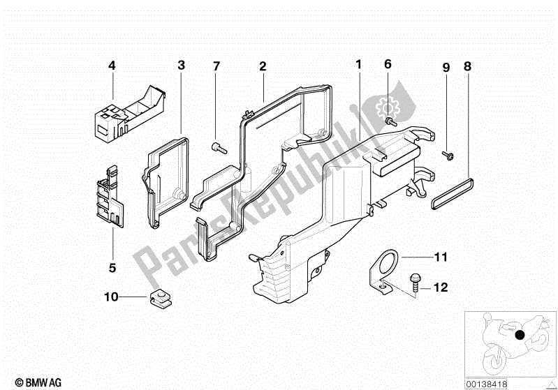 Todas las partes para Caja De Cableado / Caja De Fusibles / Piezas De Montaje de BMW K 1200 LT  89V3 1998 - 2004