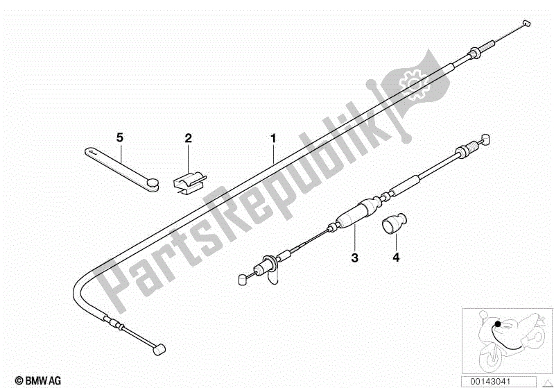 Tutte le parti per il Cavi Bowden del BMW K 1200 LT  89V3 2005 - 2009