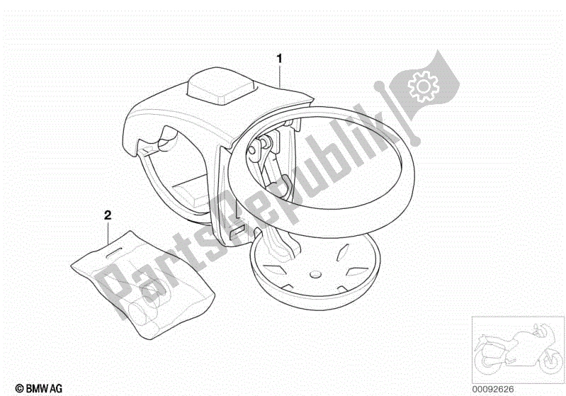 Todas las partes para Titular De Lata de BMW K 1200 LT  89V3 2005 - 2009