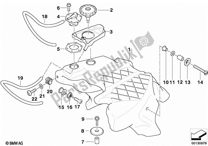 Toutes les pièces pour le Pièces De Montage Du Réservoir De Carburant du BMW K 1200 LT  89V3 2005 - 2009