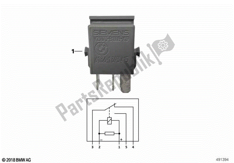 Todas las partes para Minirelay, Contacto Conmutado, Gris de BMW K 1200 LT  89V3 2005 - 2009