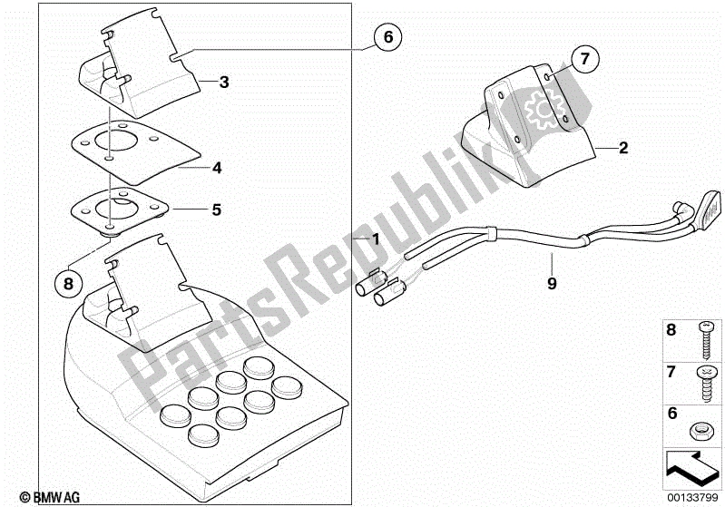 Todas las partes para Piezas De Montaje Bmw Navigator Ii de BMW K 1200 LT  89V3 2005 - 2009