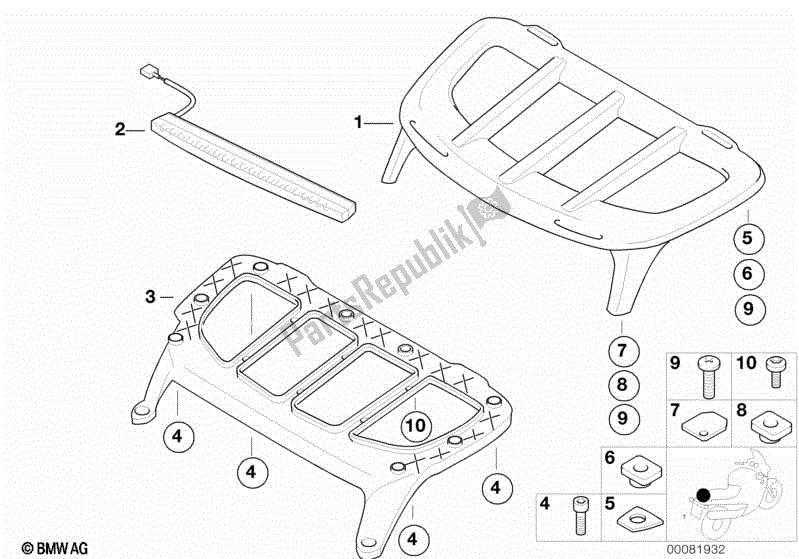 Todas las partes para Carril Con Luz De Freno de BMW K 1200 LT  89V3 2005 - 2009