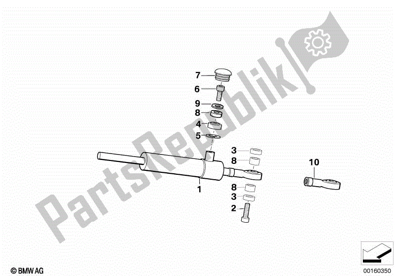 Todas las partes para Amortiguador De Dirección de BMW K 1200 LT  89V3 2005 - 2009