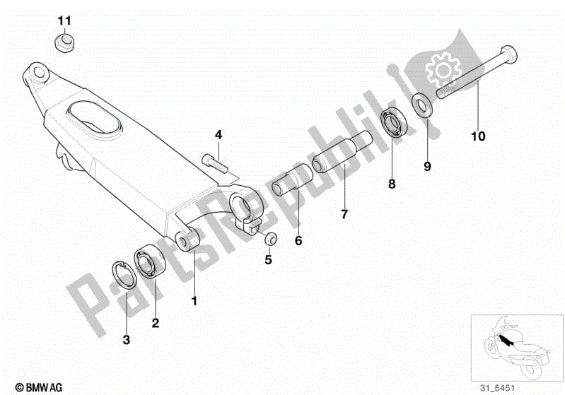 Todas las partes para Brazo De Remolque de BMW K 1200 LT  89V3 2005 - 2009