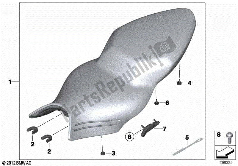 Todas las partes para Banqueta de BMW K 1200R 43 2005 - 2008