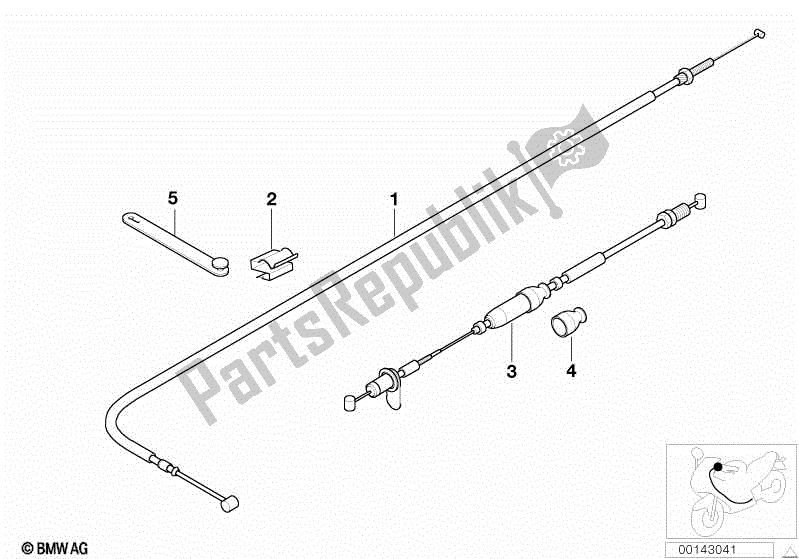 Todas las partes para Cables Bowden de BMW K 1200R 43 2005 - 2008