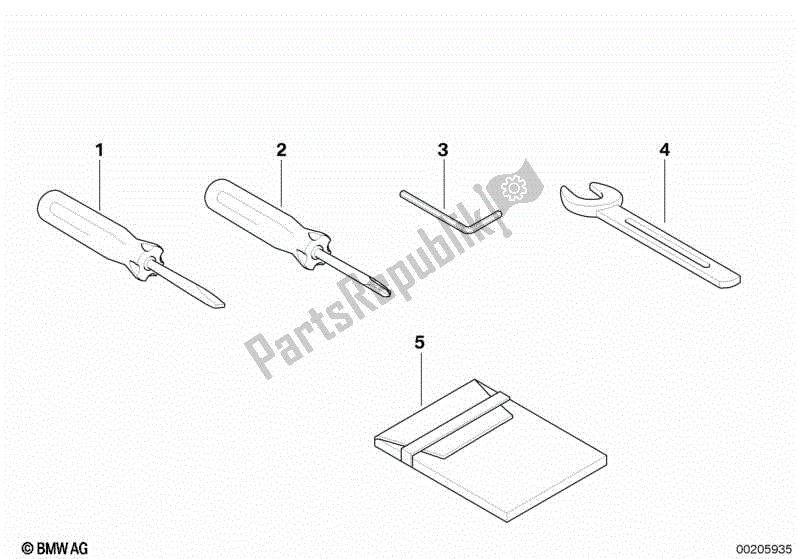 Todas las partes para Herramienta De Coche de BMW K 1200R 43 2005 - 2008