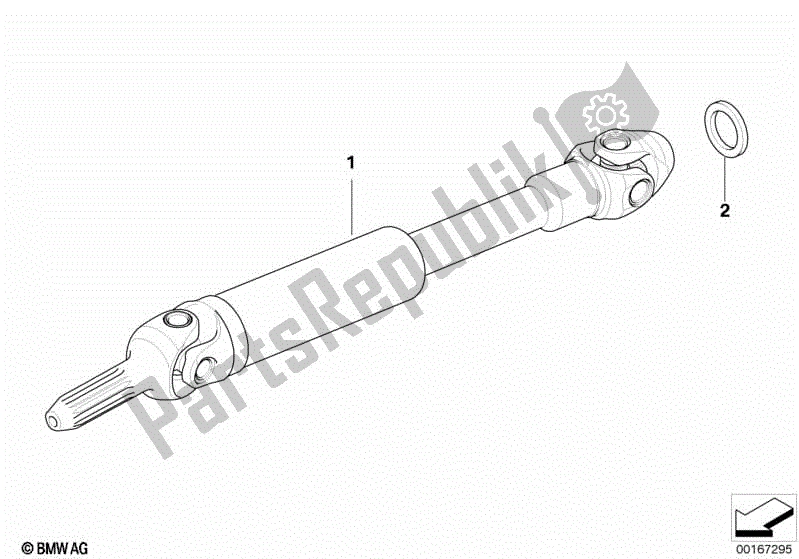 Todas las partes para Eje De Accionamiento de BMW K 1200R 43 2005 - 2008