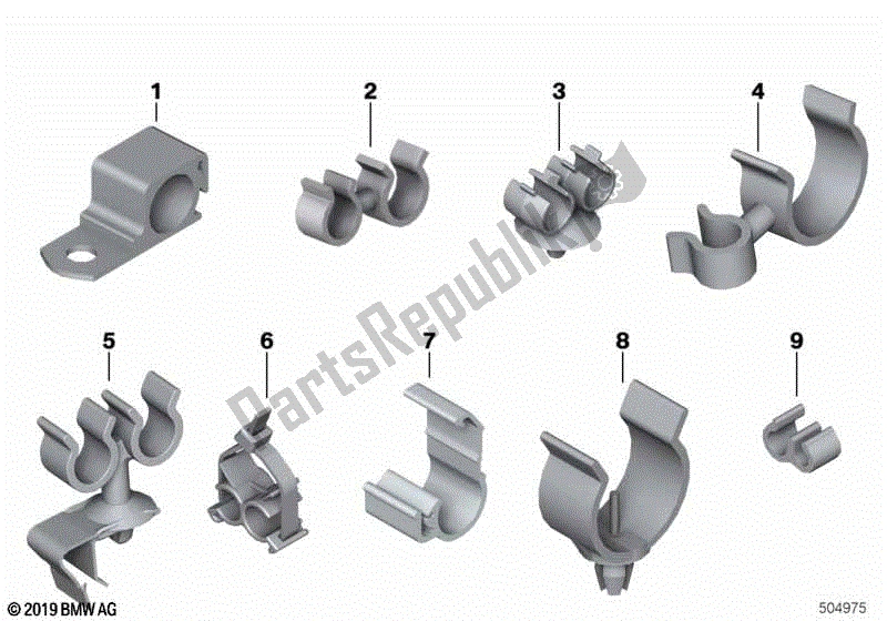 Todas las partes para Clips De Línea, Soportes De Manguera de BMW K 1200R 43 2005 - 2008