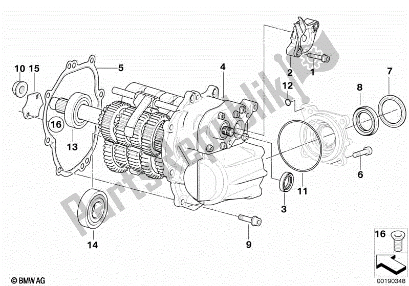 Wszystkie części do Manualna Skrzynia Biegów BMW K 1200R 43 2005 - 2008