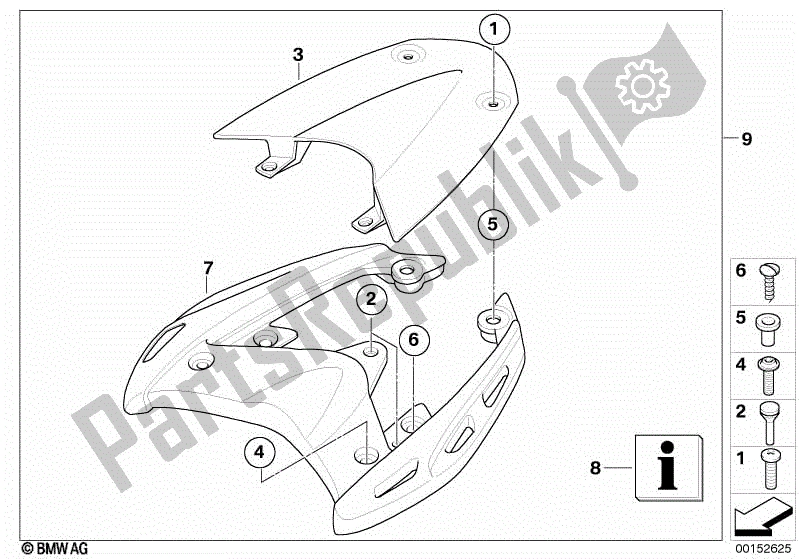 Todas las partes para Piezas De Montaje, Parrilla Portaequipajes de BMW K 1200R 43 2005 - 2008